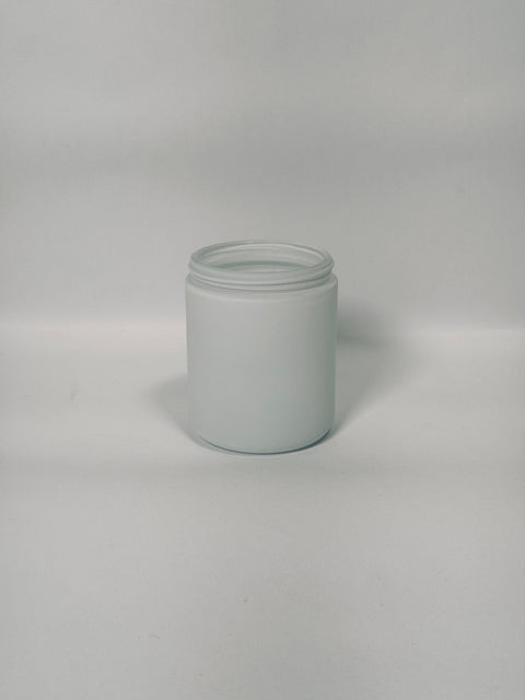9oz Matte White Straight Sided Jar - 70/400 Continuous Thread (Jar Only)