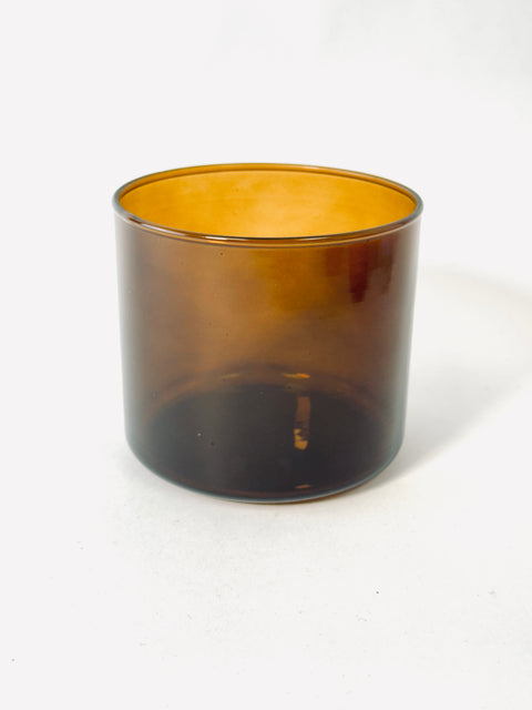 17 oz 3-Wick Translucent Amber Tumbler Jar