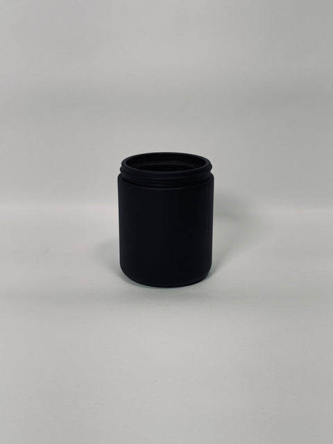9oz Matte Black Straight Sided Jar - 70/400 Continuous Thread (Jar Only)