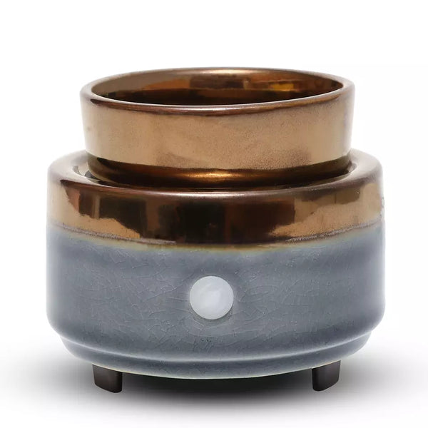 Copper & Blue Ceramic Rounded Wax Warmer - Peach State Candle Supply
