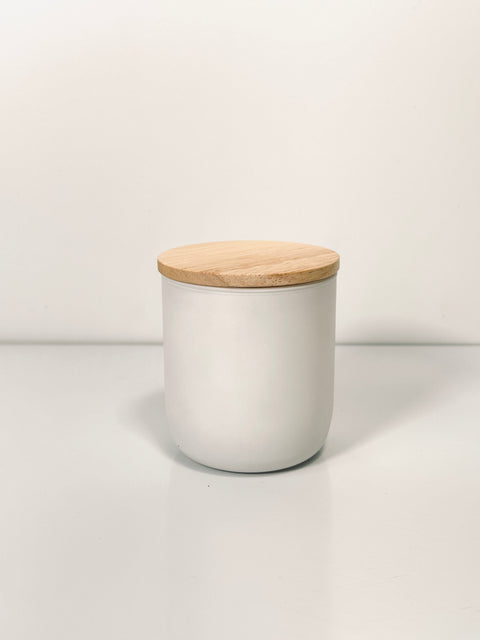 Candle Making Jar 6 Pack 6oz Matte White with Wood Lid