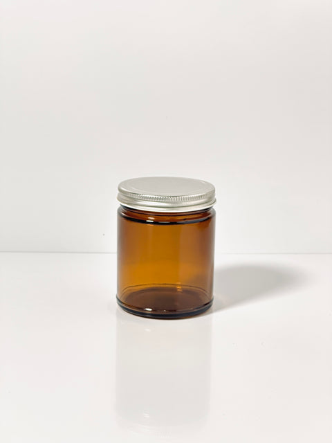 9oz Amber Straight Sided Jar - 70/400 Continuous Thread (Jar Only)