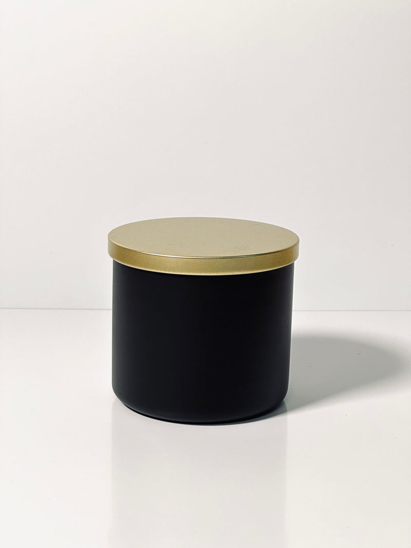17 oz 3-Wick Matte Black Tumbler Jar