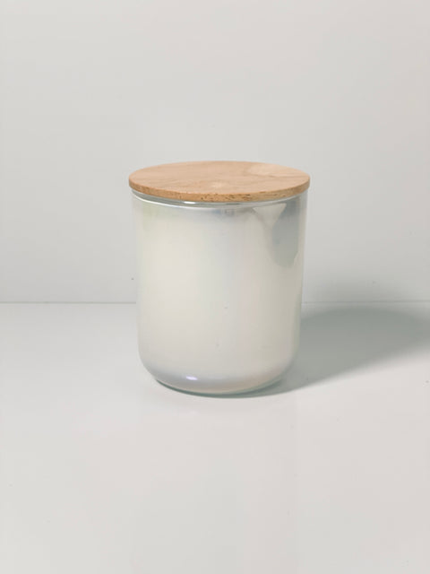 3 Wick Tumbler Candle Jar Iridescent White